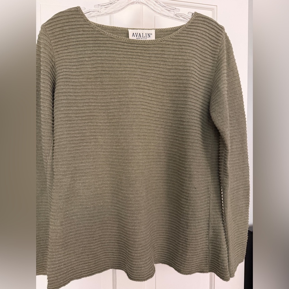 Olive Green Cotton Sweater